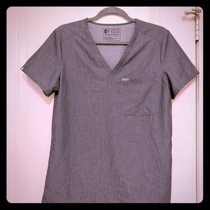 Figs scrub top grey EUC